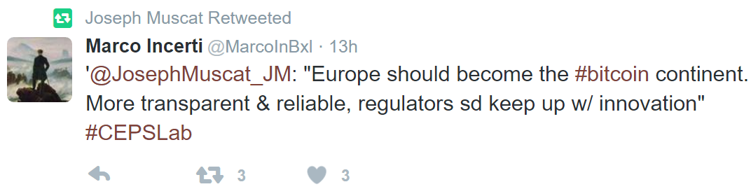 Malta’s Prime Minister Says Europe Should Become the Bitcoin Continent